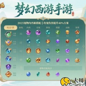 梦幻西游手游2025宠物内丹新搭配｜攻宠伤害提升40%方案